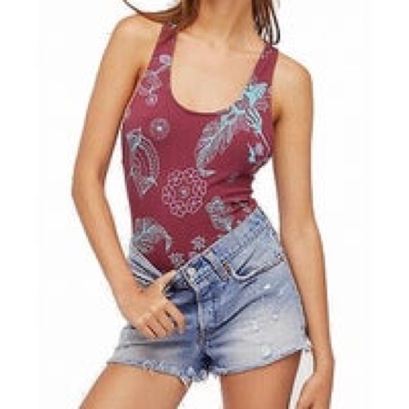 Free People Tops - Free People floral body suit size XS